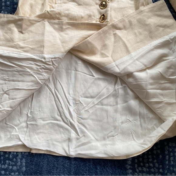 🐚 ZARA CREAM LINEN BLEND BLAZER DRESS! - Picture 13 of 16